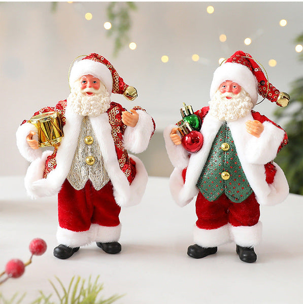 Santa Claus Plush Toy Decoration For Christmas Window Display And Tree Ornament Seasonal Decorations