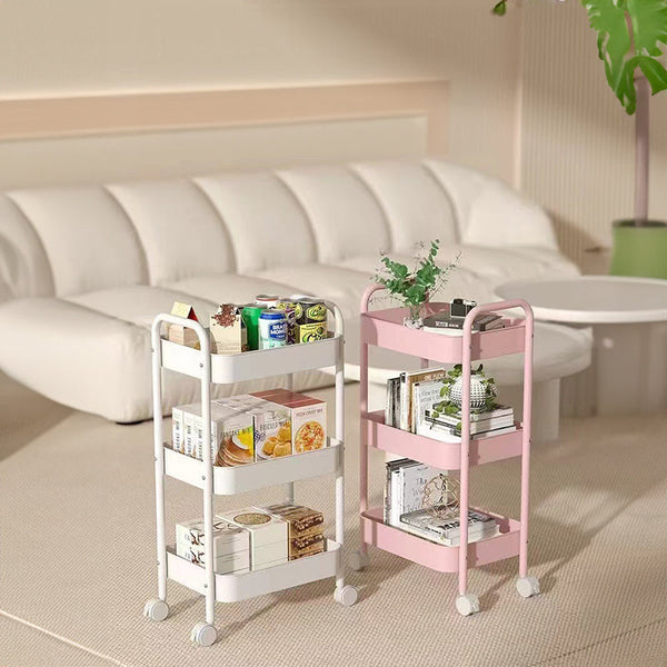 3 Tier Rolling Metal Utility Cart With Wheels. Multifunctional For Kitchen Etc. Model: Fruta 001 1690 2090 Kitchen Carts
