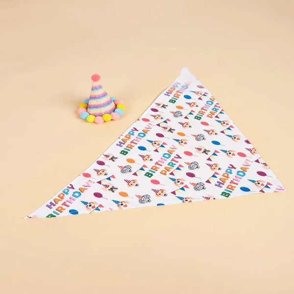 Dog Happy Birthday Decoration Costume Hats Bowknot Bandana Neckerchief Bibs Banners Party Cat Pets Accessories Perros Dog Clothing & Shoes