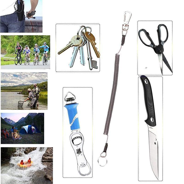 6X Fishing Lanyards Boating Ropes Kayak Secure Pliers Lip Grips Tackle Tool Black Other Tackle & Accessories