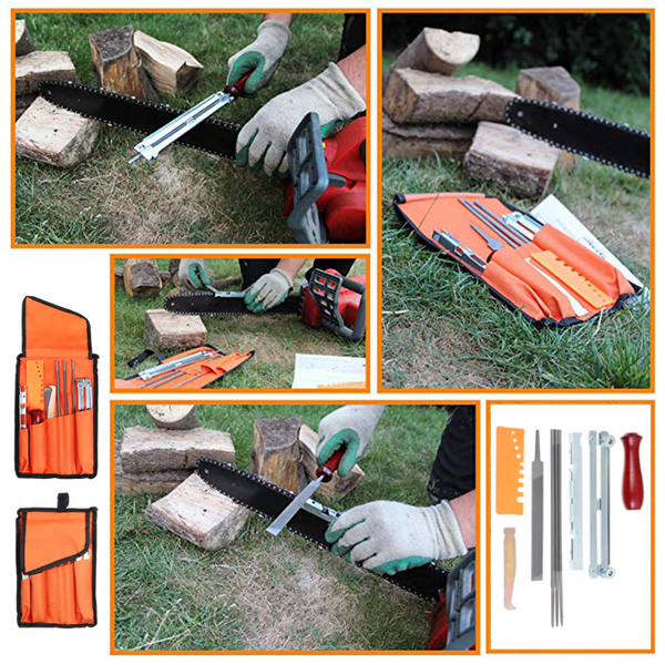 10Pcs Chainsaw Sharpening Files Tool Kit For Stihl Sharpening Tools