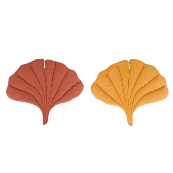 Elosung 1 Pcs Yellow Leaf Shaped Pet Sleeping Mat Durable Dog Floor Pad & Cat Bed For And Playtime Pet Beds