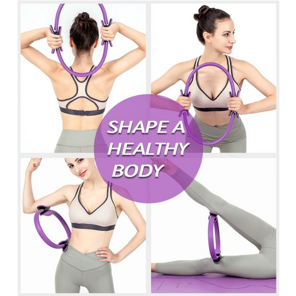 6 Colours Pilates Yoga Ring Magic Circle Fitness Equipment For Toning Slim Legs Pink Pilates Rings