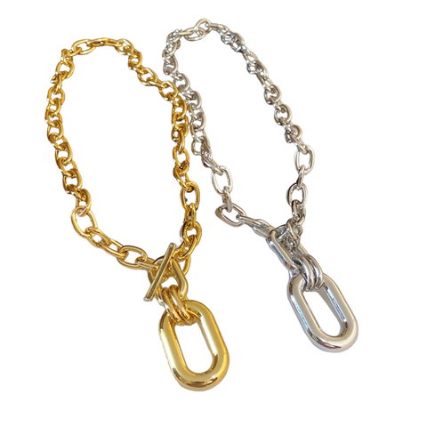 Veile Studios Personalized Geometric Pendant Necklace Temperament Sweater Chain Aluminium Necklaces & Pendants