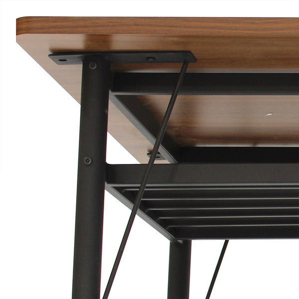 Levede Stylish Dining Table With Storage Shelf 4 6 Seater 150Cm For Home Or Office Dining Tables