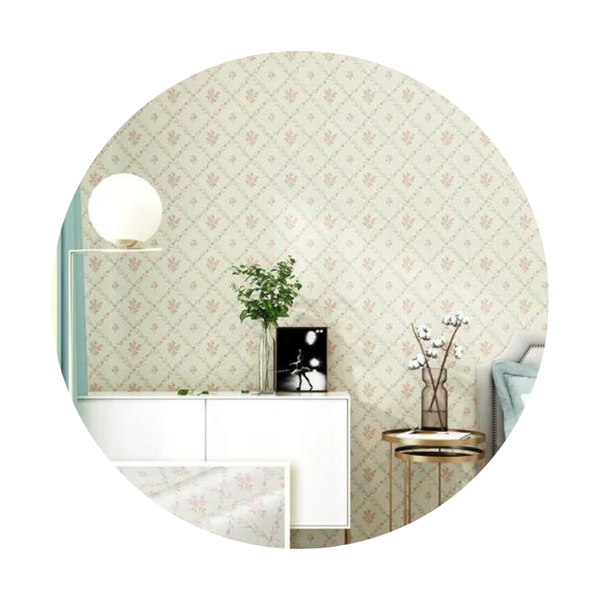 Pastoral Flower Self Adhesive Wallpaper Waterproof Wipeable Stickers Wall Stickers