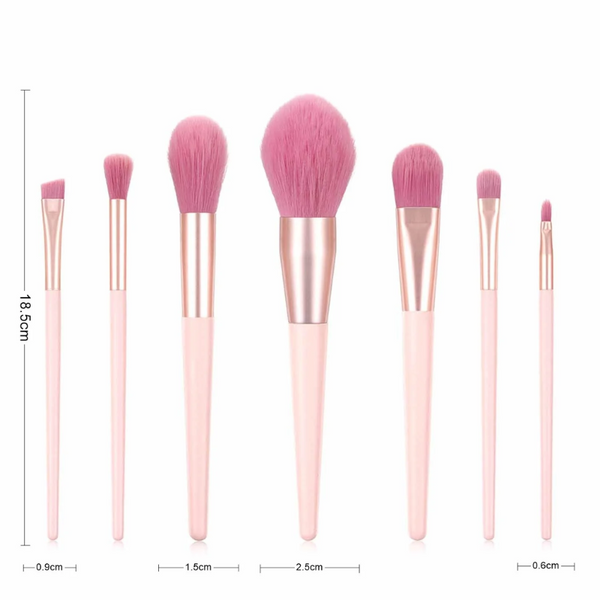 12 Pieces Nude Pink Makeup Kit Beauty Up Tool Loose Powder Concealer Brushes