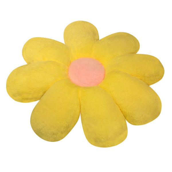 Plush Pillow Yellow Pink Flower Shape Stuffed Soft Cushion For Decor 50Cm Cushions & Decorative Pillows