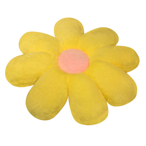 Plush Pillow Yellow Pink Flower Shape Stuffed Soft Cushion For Decor 50Cm Cushions & Decorative Pillows