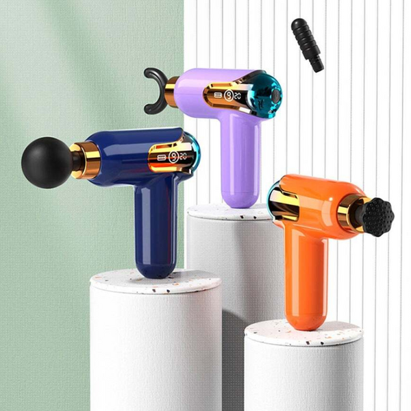 Lcd Display Massage Gun Portable Electronic Massager Neck Whole Body Muscle Massagers
