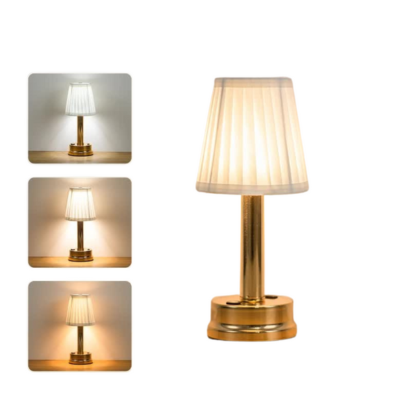 Gold Creative Led Rechargeable Table Lamp | 3 Adjustable Light Modes Touch Control Usb Charging Modern Atmosphere For Bar Restaurant Cafe And Home Dec