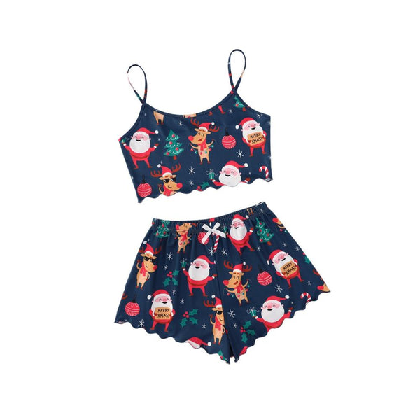 Womens Spaghetti Straps Sleeveless Pajamas For Casual Home Use And Relaxation Sleepwear