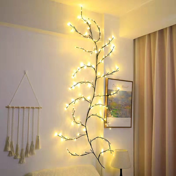 Christmas Garland Light Flexible Diy Willow Vine Branch Xmas Led For Wall Party Decor