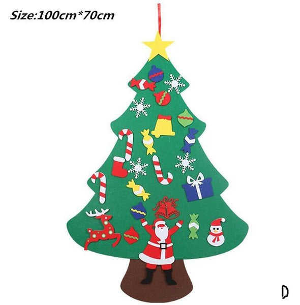 Diy Felt Christmas Tree Children Gifts Wall Decoration Party Decorations