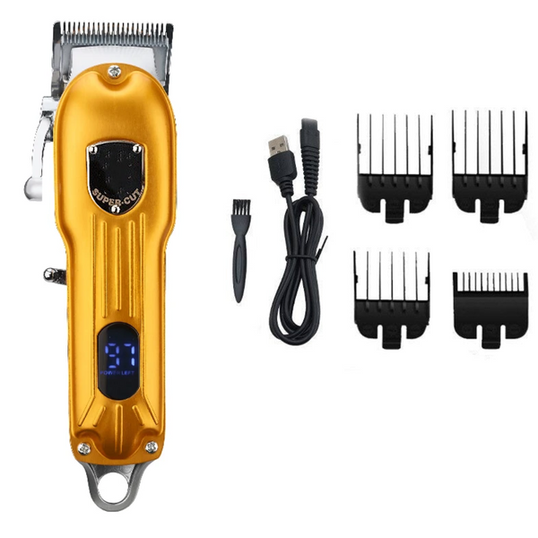 10W High Power Professional Hair Clippers Wireless Haircut Machine With Lcd Display Barber Clippers & Trimmers