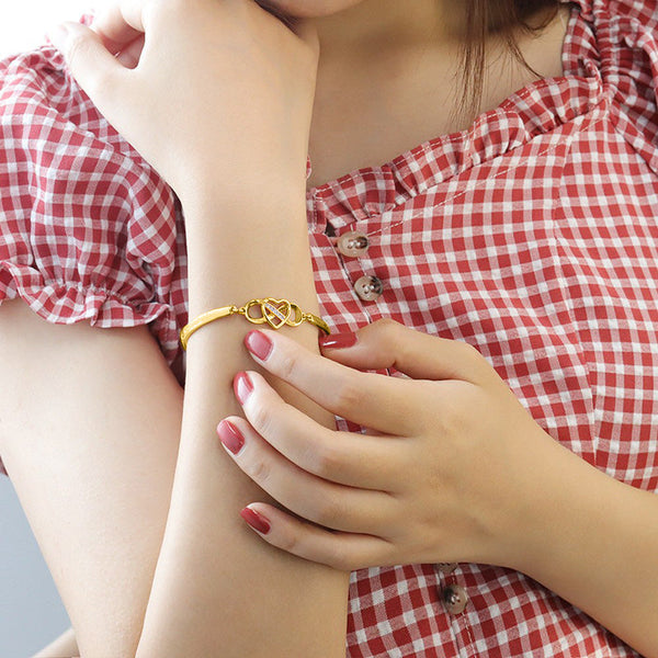 Veile Studios Infinity Heart Bracelet Bangle Crystal Love Forever Symbol Charm Bracelets