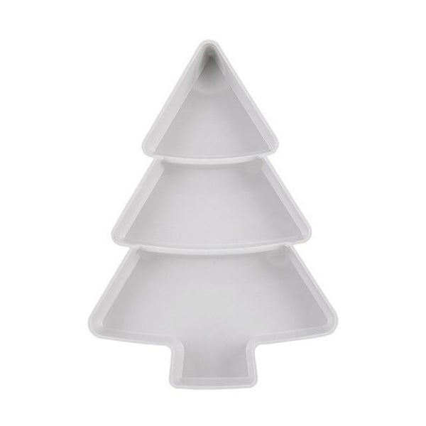 Christmas Tree Shape Candy Snacks Plastic Platter Platters
