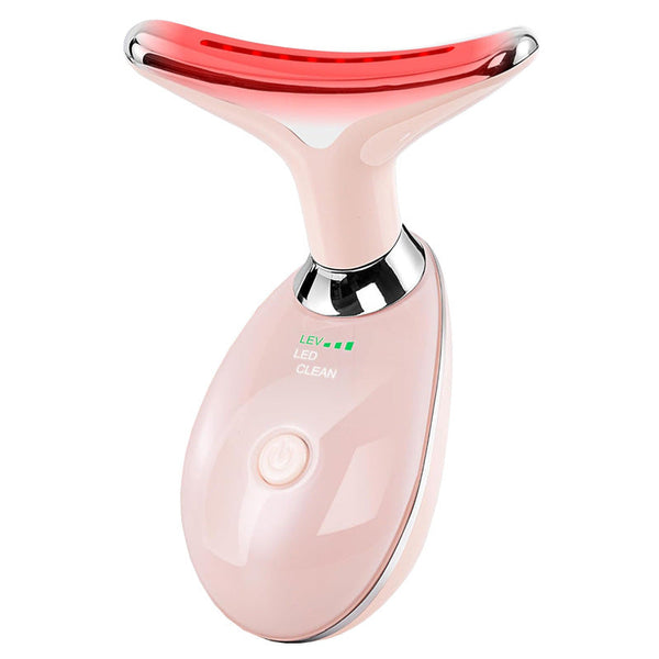 Neck Face Beauty Device Colorful Led Photon Therapy Skin Tighten Reduce Double Chin Anti Wrinkle Remove Lifting Massager Anti Aging Products