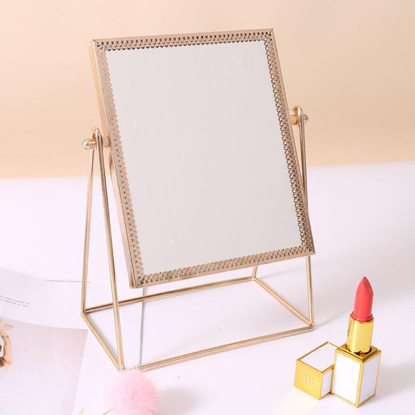 Golden Makeup Mirror Decor Desktop Table Makeup Mirrors