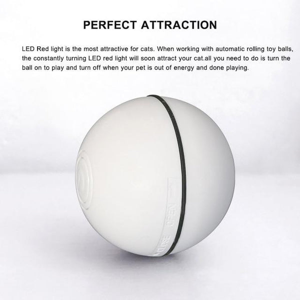 Smart Interactive Pet Ball Automatic Rolling Usb Rechargeable Led Light Toy Cat Toys