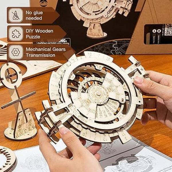 3D Perpetual Calendar Wooden Model Kits Brain Teasers Sets Lk201 Puzzles
