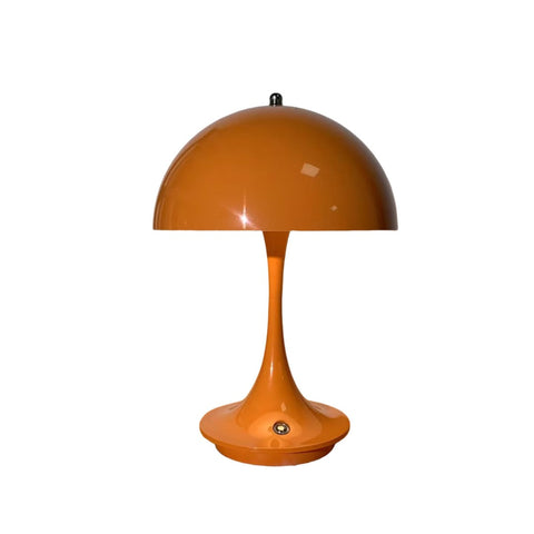 Luxury Orange Mushroom Table Lamp Wireless Rechargeable Decor Lighting Lamps