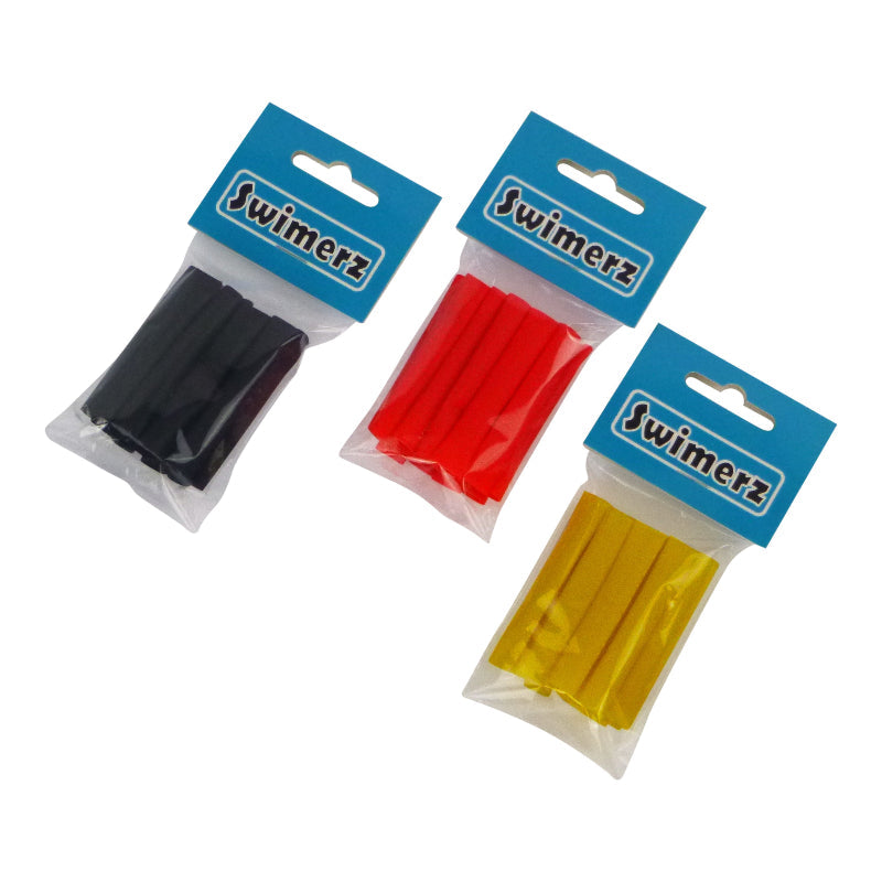 Swimerz Assist Hook Sleeves 6Mm Shrink Tube Black Yellow & Red 50Mml. Qty 45. Baits & Lures