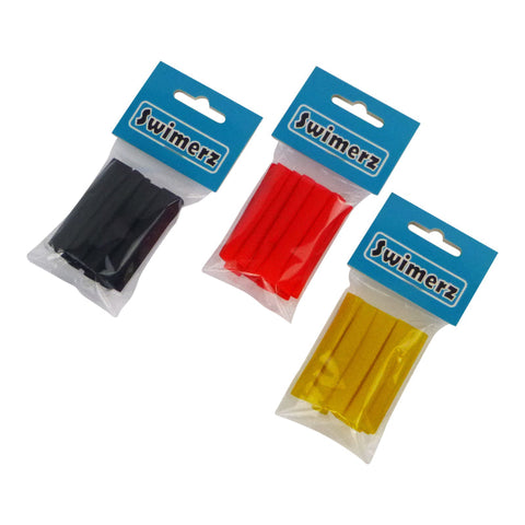 Swimerz Assist Hook Sleeves 6Mm Shrink Tube Black Yellow & Red 50Mml. Qty 45. Baits & Lures