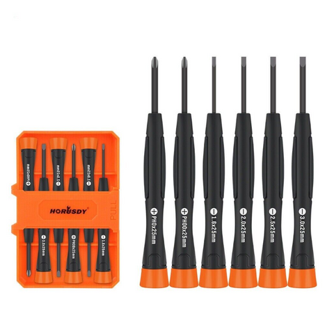 6Pc Precision Screwdriver Set Phillips Slotted Electronic Repair Small Driver