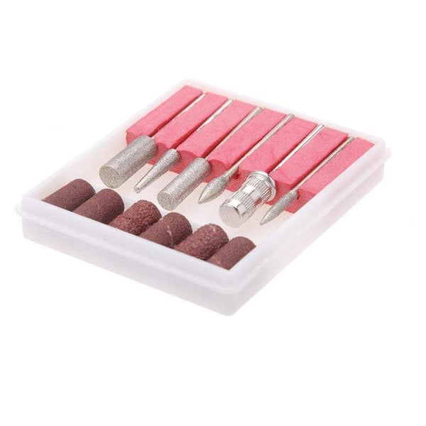 Nail Tools Cuticle Care 6Pcs Art Drill Bits And Sanding Bands For Replacement Set Electric File Metal