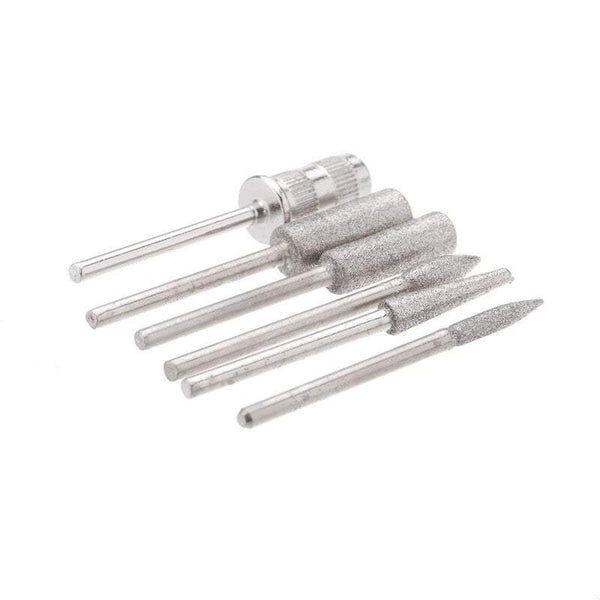 Nail Tools Cuticle Care 6Pcs Art Drill Bits And Sanding Bands For Replacement Set Electric File Metal