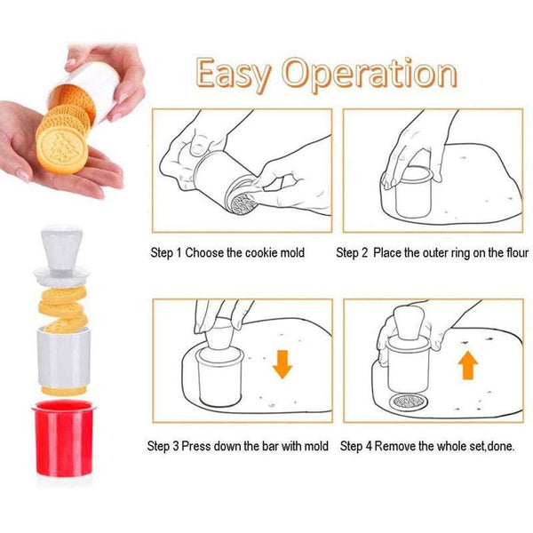 6Pcs / Set Christmas Diy Fondant Baking Mould Kitchen Tools Cookie Cutters