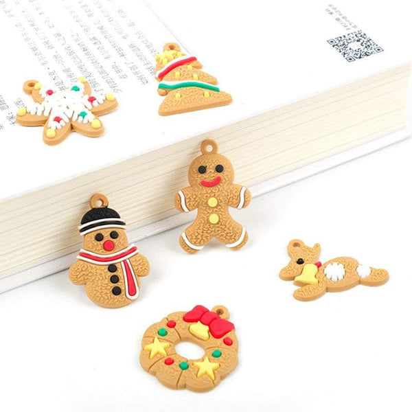 Christmas Tree Decorations 6Pcs / Set Gingerbread Man Hanging Pendants Seasonal Decorations