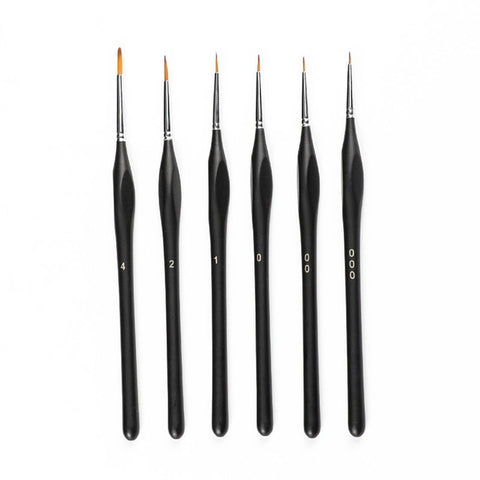6Pcs/Set Extra Fine Detail Paint Brushes Miniature For Oil Painting Gouache Artists Brushes