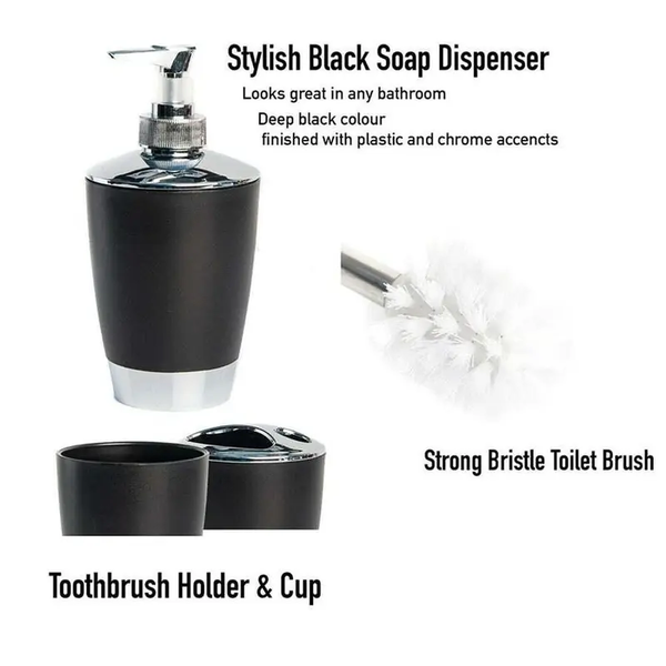 6Pcs / Set Bathroom Accessories Sets Toothpaste Brush Holder Hand Soap Shampoo Storage Bottle Tumblers & Toothbrush Holders