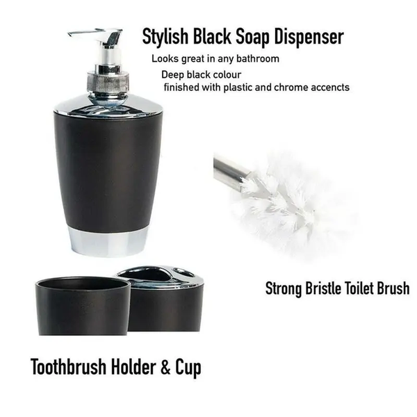 6Pcs / Set Bathroom Accessories Sets Toothpaste Brush Holder Hand Soap Shampoo Storage Bottle
