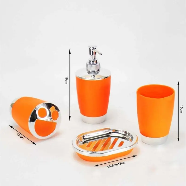 6Pcs / Set Bathroom Accessories Sets Toothpaste Brush Holder Hand Soap Shampoo Storage Bottle Tumblers & Toothbrush Holders