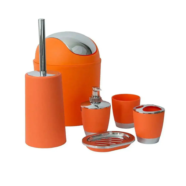 6Pcs / Set Bathroom Accessories Sets Toothpaste Brush Holder Hand Soap Shampoo Storage Bottle Tumblers & Toothbrush Holders