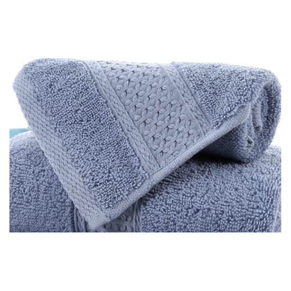 6 Piece Towel Sets Bath Face Hand Blue Towels & Washcloths