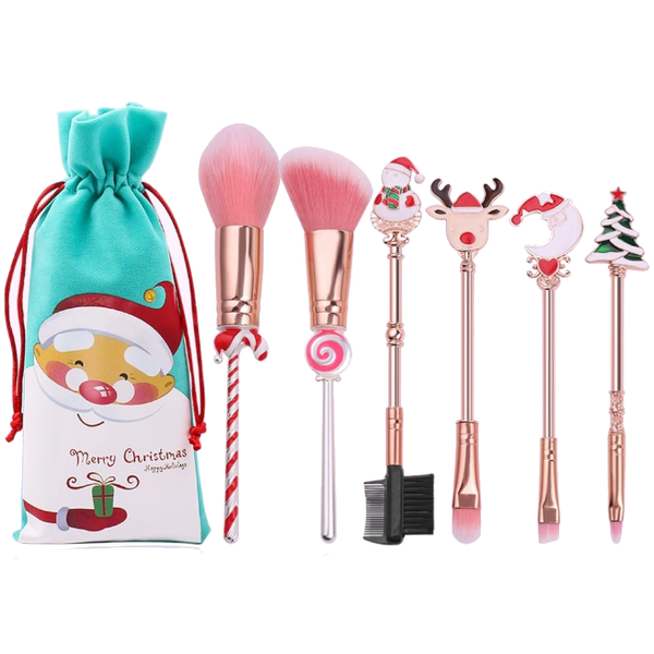 6Pcs / Set Christmas Makeup Stocking Fillers Brushes