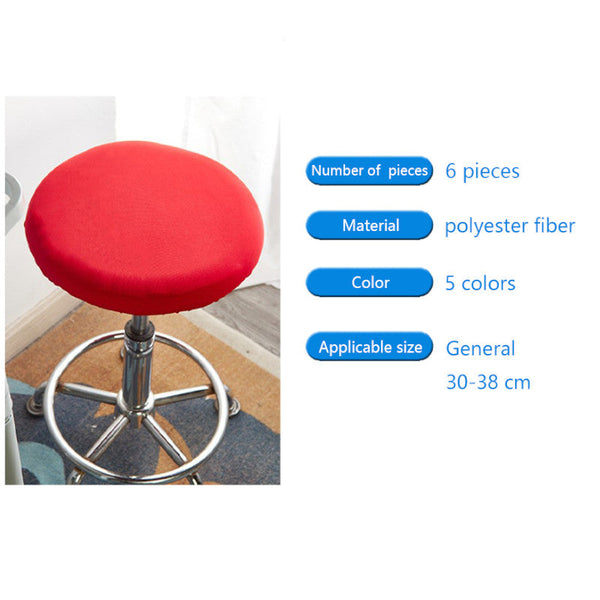 6Pcs Universal Washable Dining Chair Stool Seat Covers Slipcovers Chair Covers