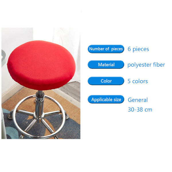 6Pcs Universal Washable Dining Chair Stool Seat Covers Slipcovers