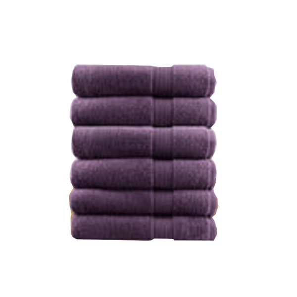 6 Piece Ultra Light Cotton Face Washers In Aubergine Comforter Sets Queen