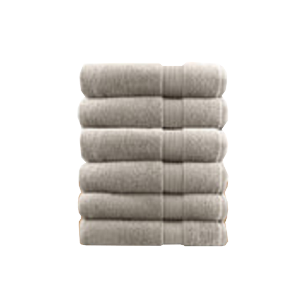 6 Piece Ultra Light Cotton Face Washers In Beige Towels & Washcloths