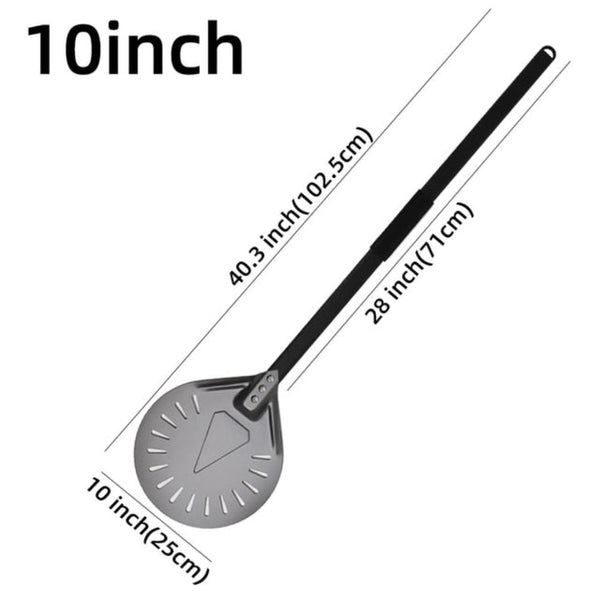 Pizza Shovel 102.5 Centimetre Dark Grey Perforated Peel Metal Handle Baking Tool Pizza Paddles