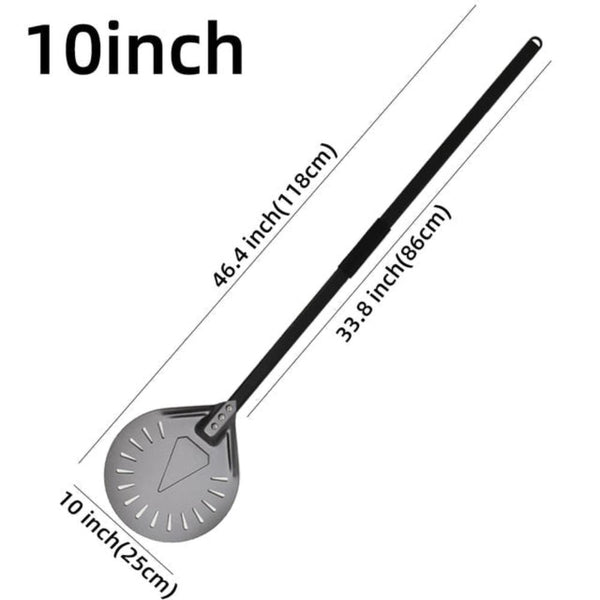 Pizza Shovel 118 Centimetre Dark Grey Perforated Peel Metal Handle Baking Tool Pizza Paddles