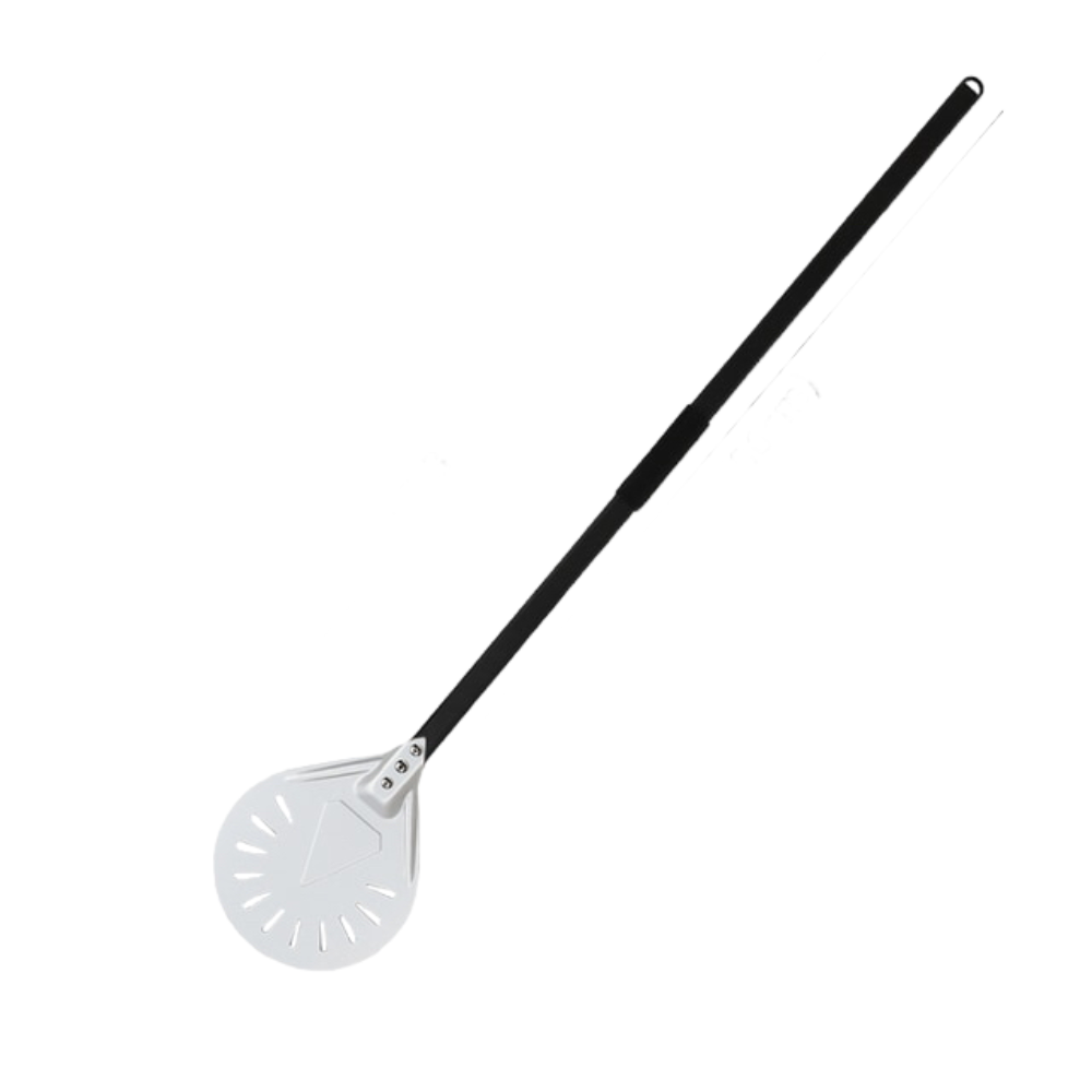 Pizza Shovel 115 Centimetre Silver Perforated Peel Metal Handle Baking Accessory Pizza Paddles