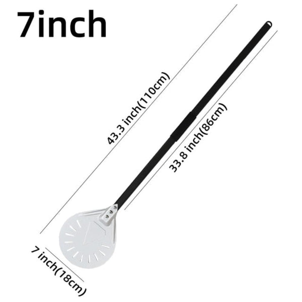 Pizza Shovel 110 Centimetre Silver Perforated Peel Metal Handle Baking Tool Pizza Paddles