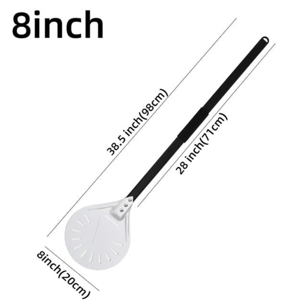 Pizza Shovel 98 Centimetre Silver Perforated Peel Metal Handle Baking Accessory Pizza Paddles