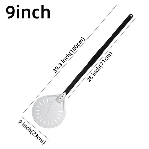 Pizza Shovel 100 Centimetre Silver Perforated Peel With Metal Handle Baking Tool Pizza Paddles